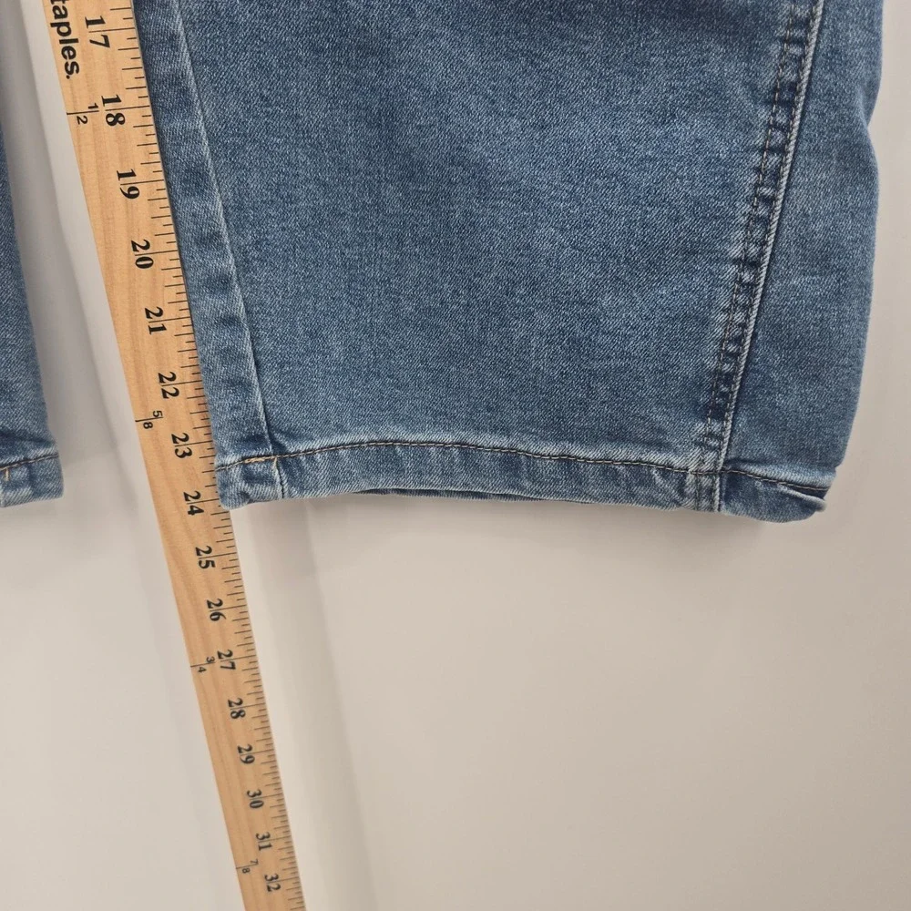 9th & Main Jeans Womens 14 Barrel Leg Jeans Medium Wash High Rise Cropped
